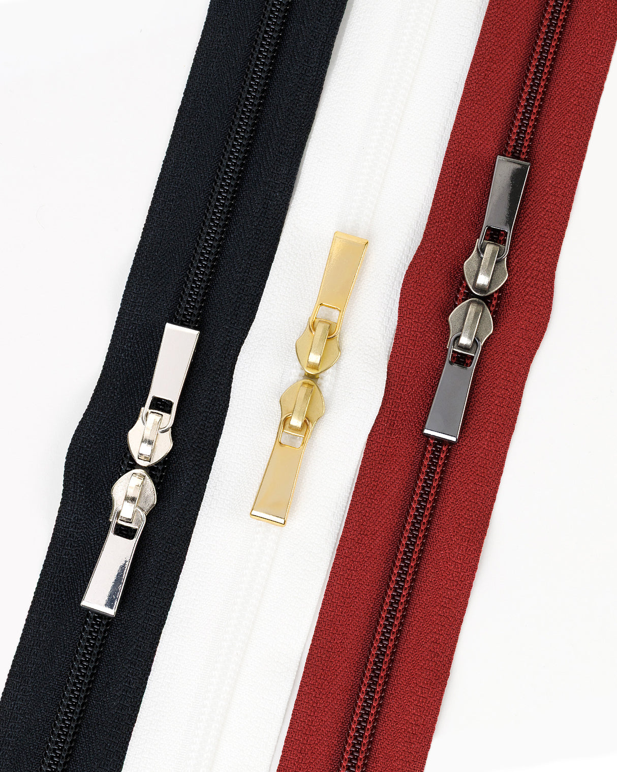 Information related to zippers, thread, and sewing.