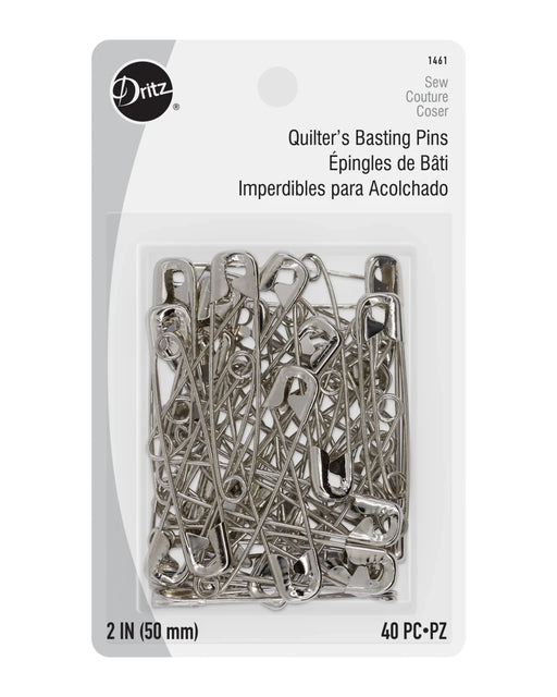 2" Quilters Safety Pins - Nickel, 40pc