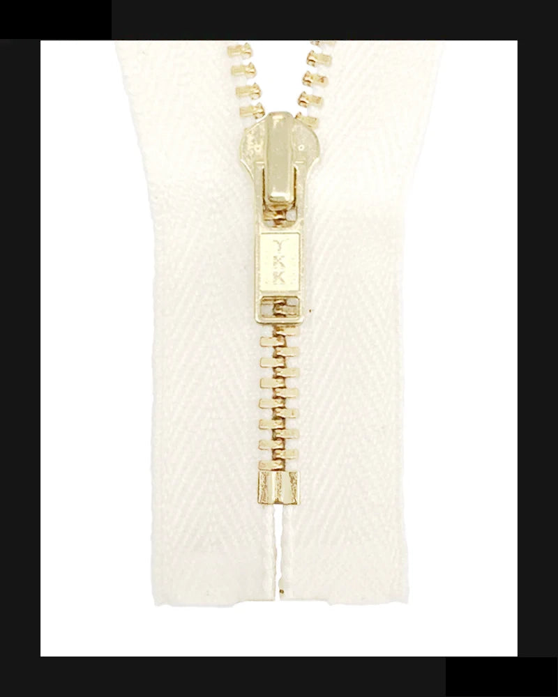 Information related to zippers, thread, and sewing.
