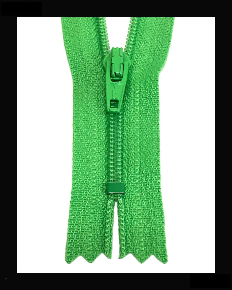 Information related to zippers, thread, and sewing.