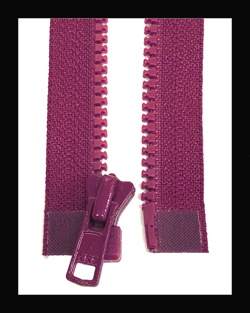 Information related to zippers, thread, and sewing.