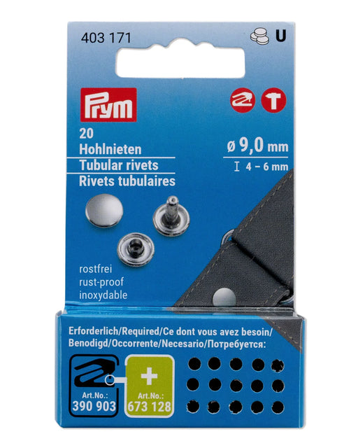 Tubular Rivets - 9mm / 4-6mm, 20pcs