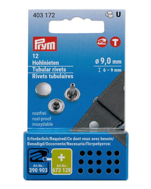 Tubular Rivets - 9mm / 6-9mm, 12pcs