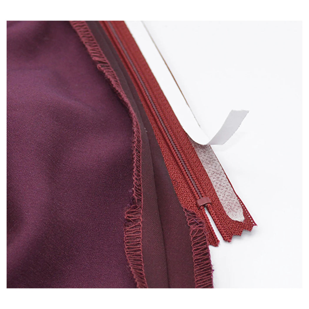 Information related to zippers, thread, and sewing.