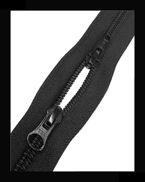 Information related to zippers, thread, and sewing.