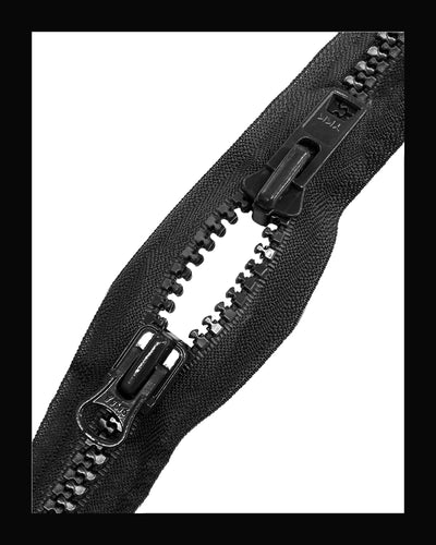 Information related to zippers, thread, and sewing.