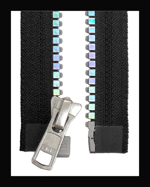 YKK #5 Separating VISLON® Mirror Finish Hologram Molded Zipper (4"~36")