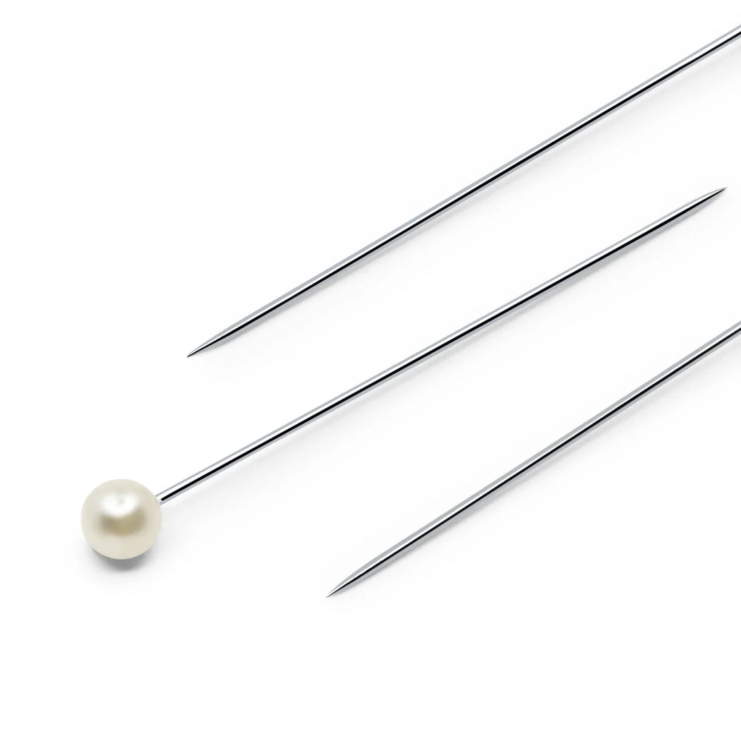 1-1/2" Long Pearlized Pins - White 100 pc