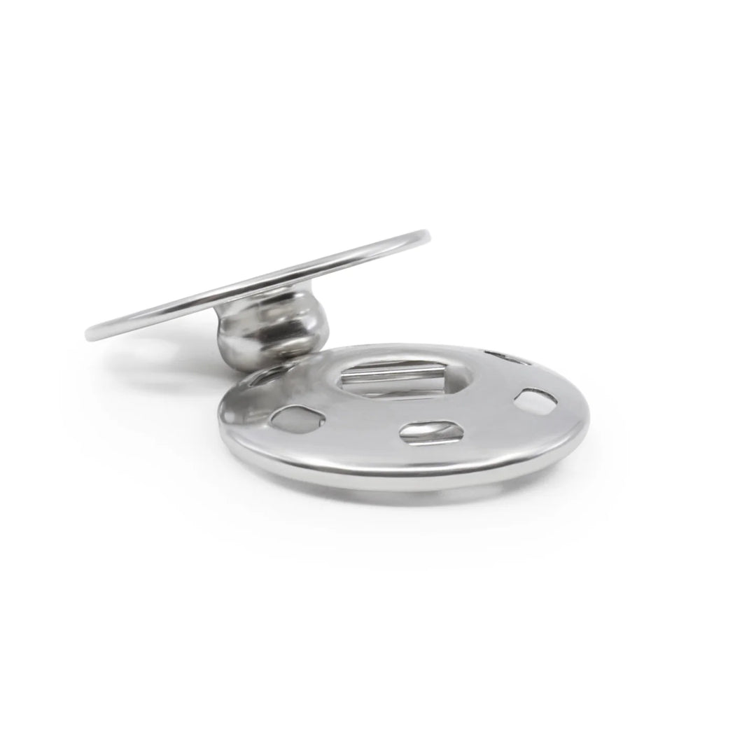 Sew-On Snaps 4 Sets - Nickel Size 10