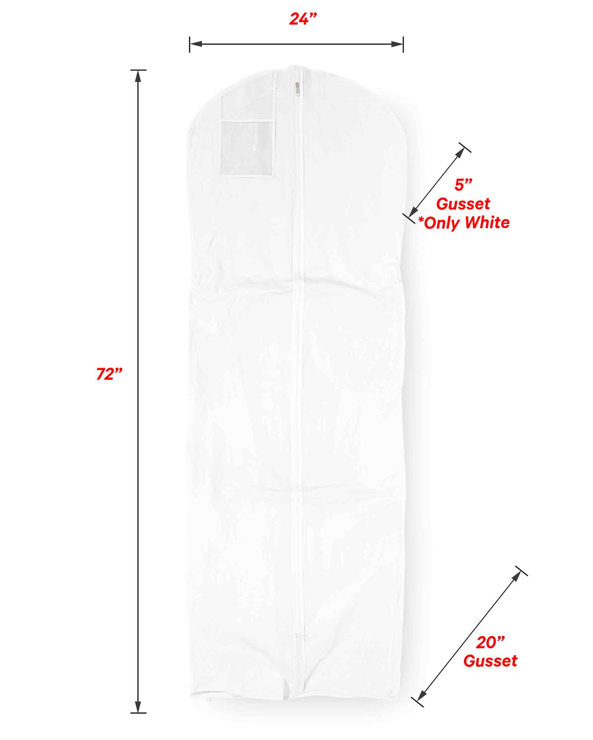 Vinyl Garment Bag - 24" x 72" x 20"