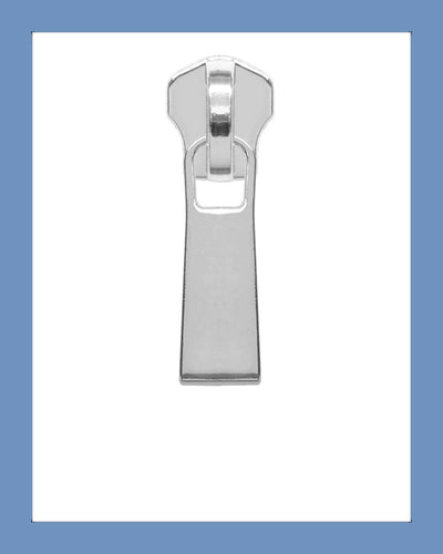 #5 Slider P0392 Silver - Zipper and Thread