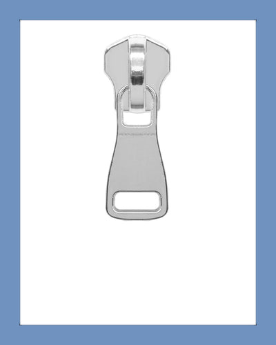 #5 Slider P0401 Silver - Zipper and Thread