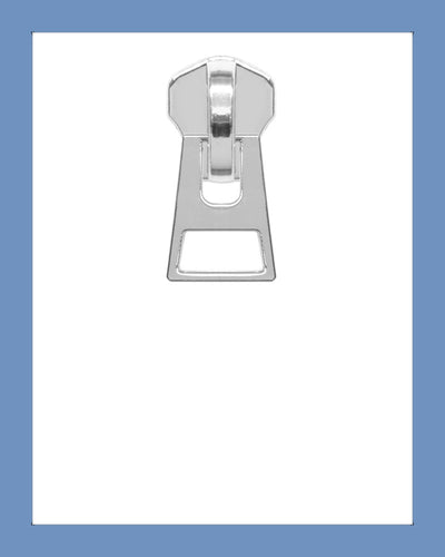 #5 Slider P0384 Silver - Zipper and Thread