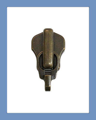 #3 Slider CA2 Ant. Brass - Zipper and Thread
