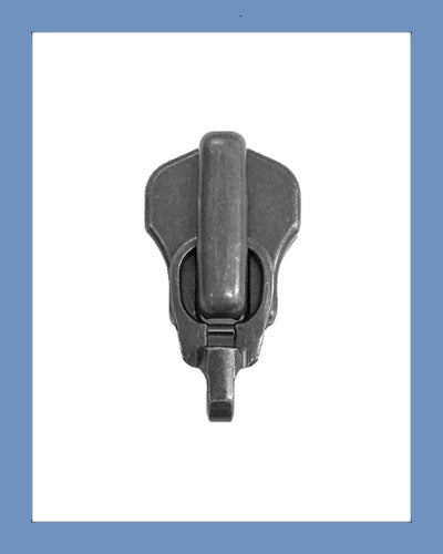 #3 Slider CA2 Ant. Silver - Zipper and Thread