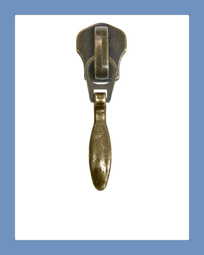 #3 Slider DA2DR Ant. Brass - Zipper and Thread