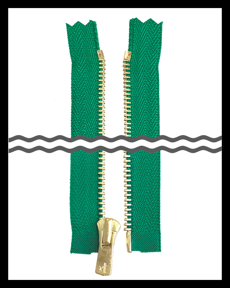 #3 Separating / Golden-Brass (4"~36") - Zipper and Thread