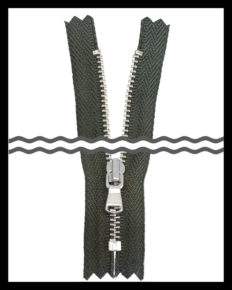 Information related to zippers, thread, and sewing.