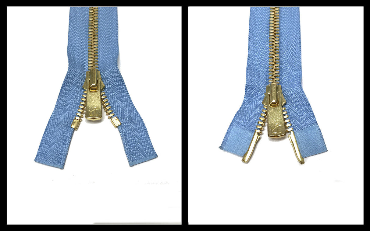 #5 Two-Way / Antique-Brass (4"~36") - Zipper and Thread