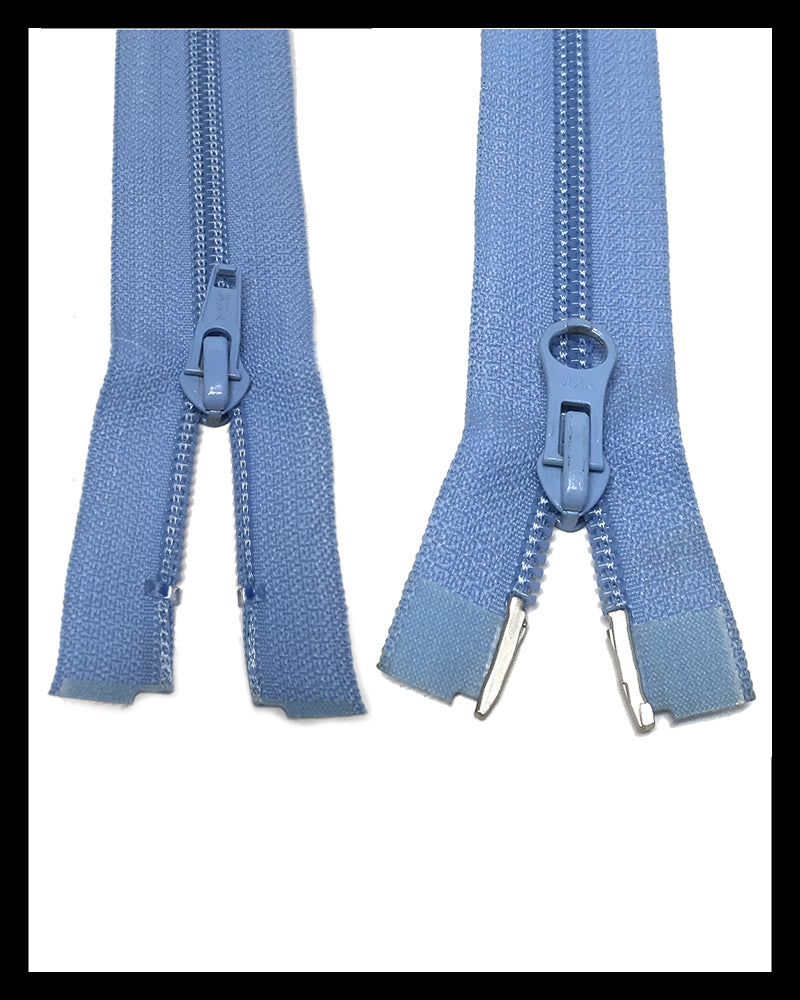 Information related to zippers, thread, and sewing.