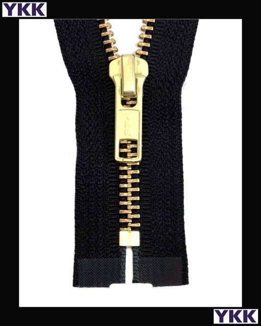 #5 Closed Brass (46"~58") - Zipper and Thread