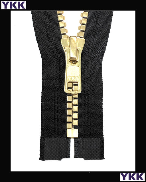 #5 Closed Vislon® Mirror finish Gold (4"~34") - Zipper and Thread