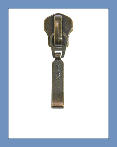#5 Slider DADR4 Ant. Brass - Zipper and Thread