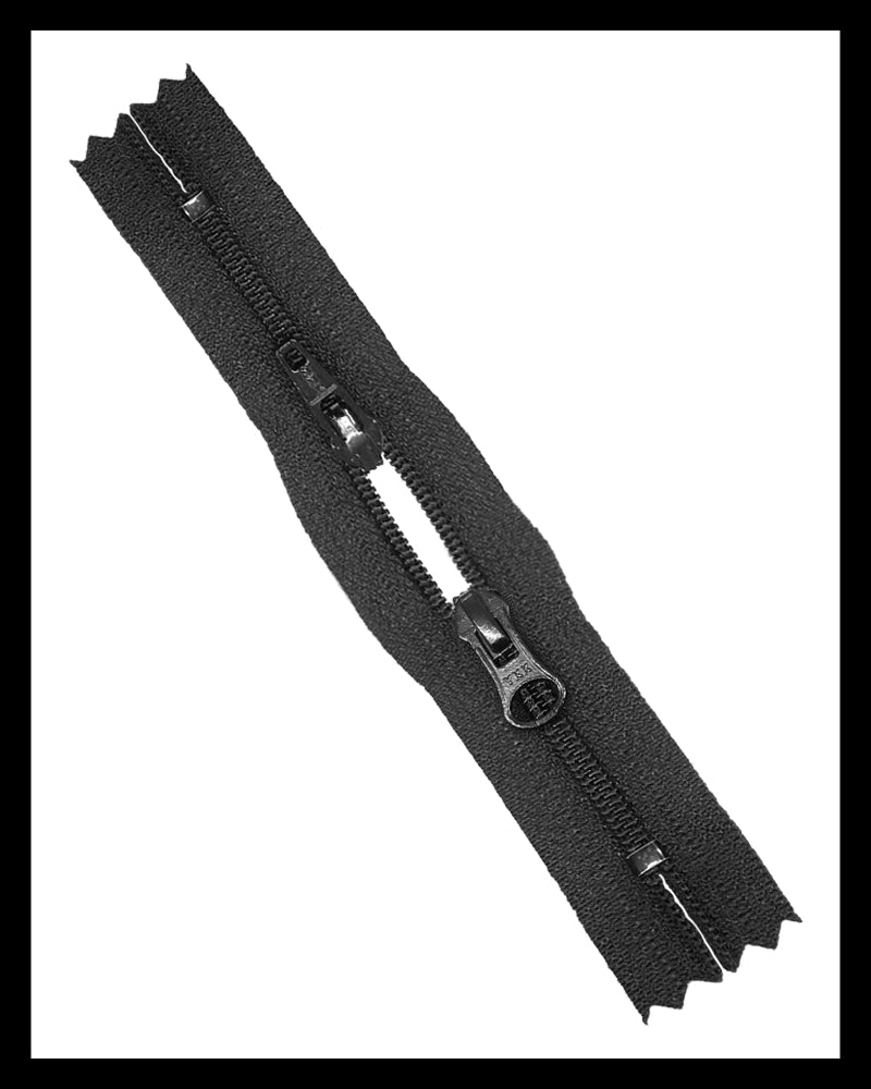 Information related to zippers, thread, and sewing.