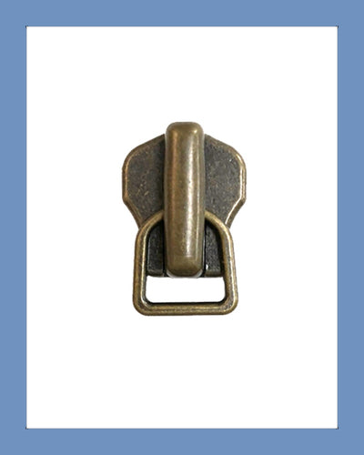 #5 Slider NTR Ant. Brass - Zipper and Thread
