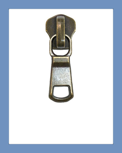 #5 Slider YKN Ant. Brass - Zipper and Thread