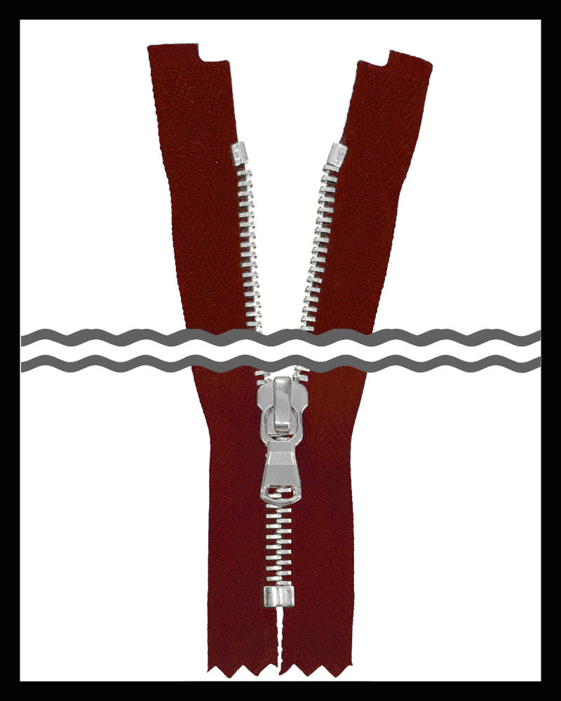 Information related to zippers, thread, and sewing.