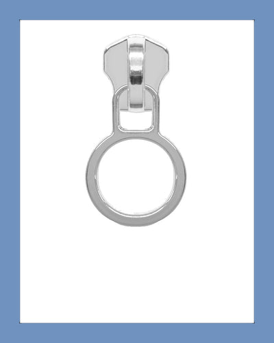 #5 Slider P0388 Silver - Zipper and Thread