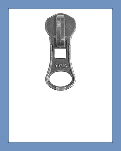 #8 Slider DALH Ant. Silver - Zipper and Thread