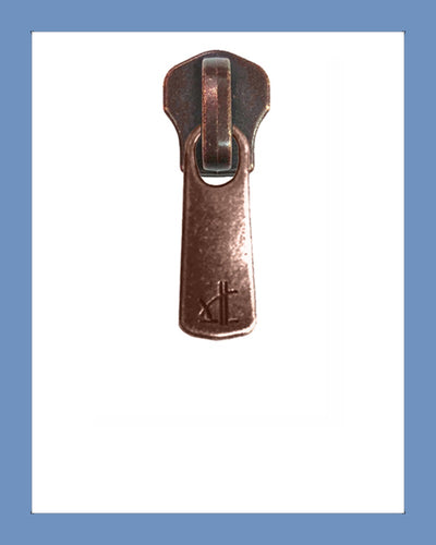#8 Slider DF2E Ant. Copper - Zipper and Thread