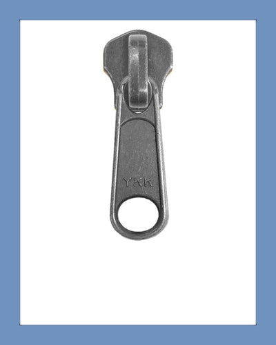 #8 Slider DFL Ant. Silver - Zipper and Thread
