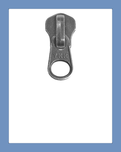 #8 Slider DFW Ant. Silver - Zipper and Thread