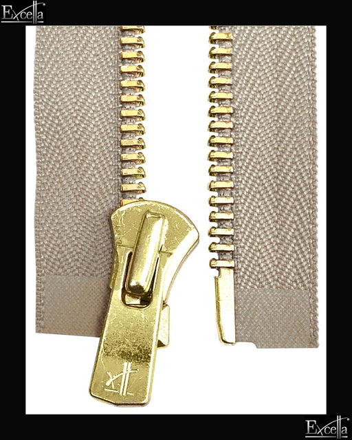 #8 Separating / Golden-Brass (4"~36") - Zipper and Thread