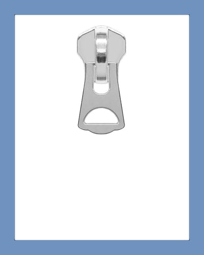 #5 Slider P0399 Silver - Zipper and Thread