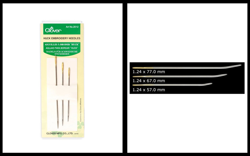 Huck Embroidery Needles - Zipper and Thread