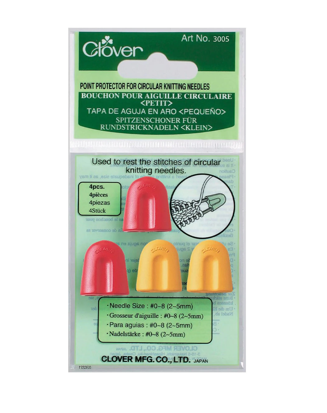 Point Protector For Circular Needles - Zipper and Thread