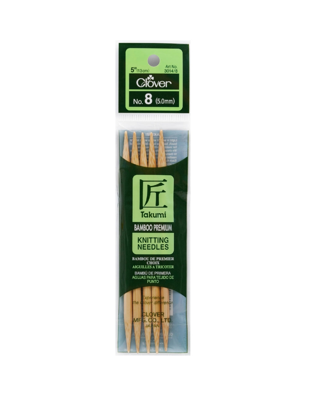 Takumi Bamboo Knit Needles 5" - Zipper and Thread