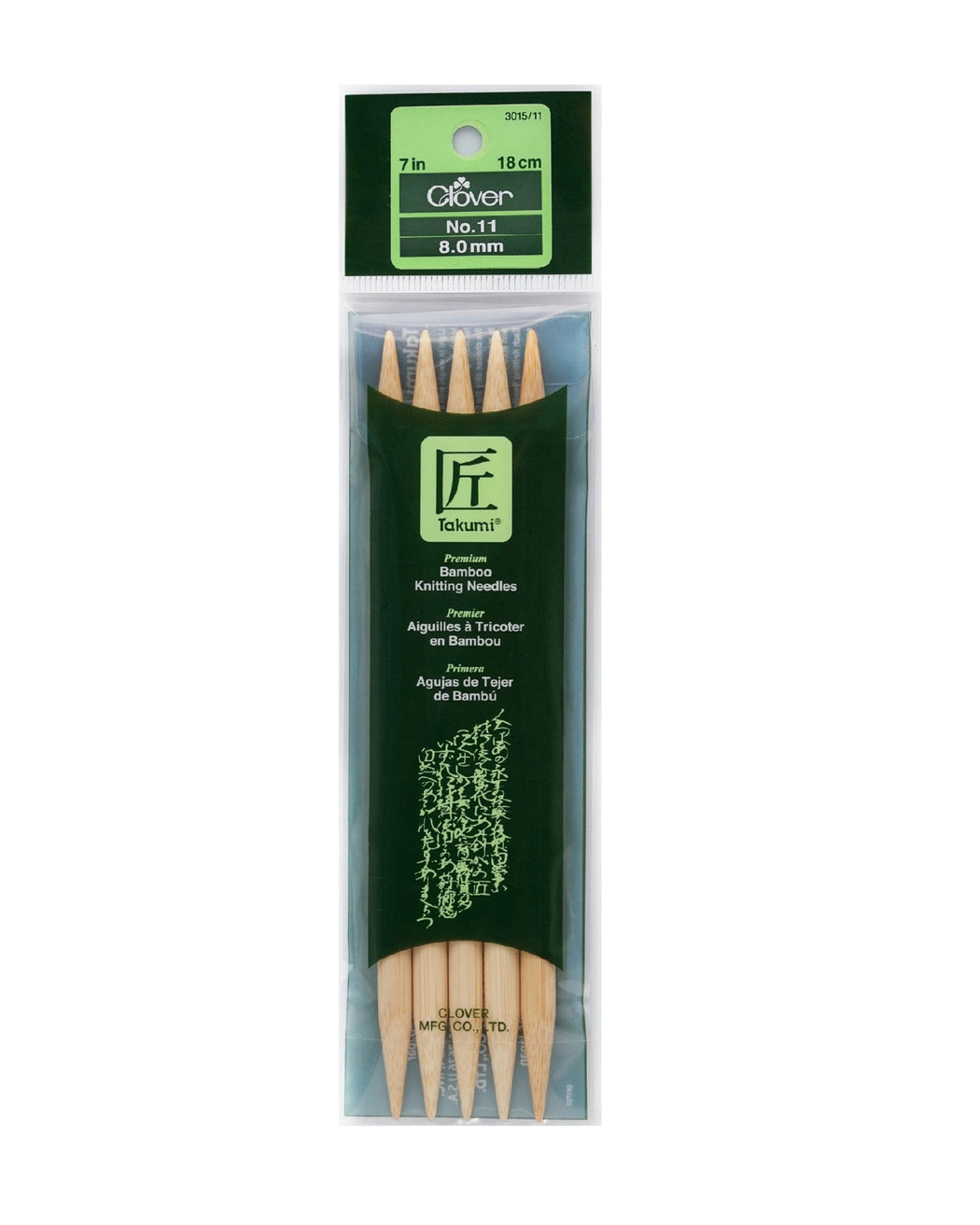 Takumi Bamboo Knit Needles 7" - Zipper and Thread