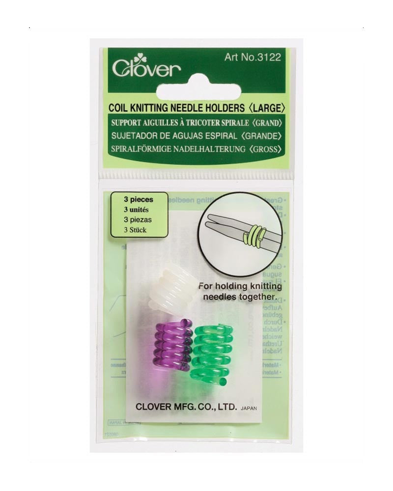 Coil Knitting Needle Holder (2 sizes) - Zipper and Thread