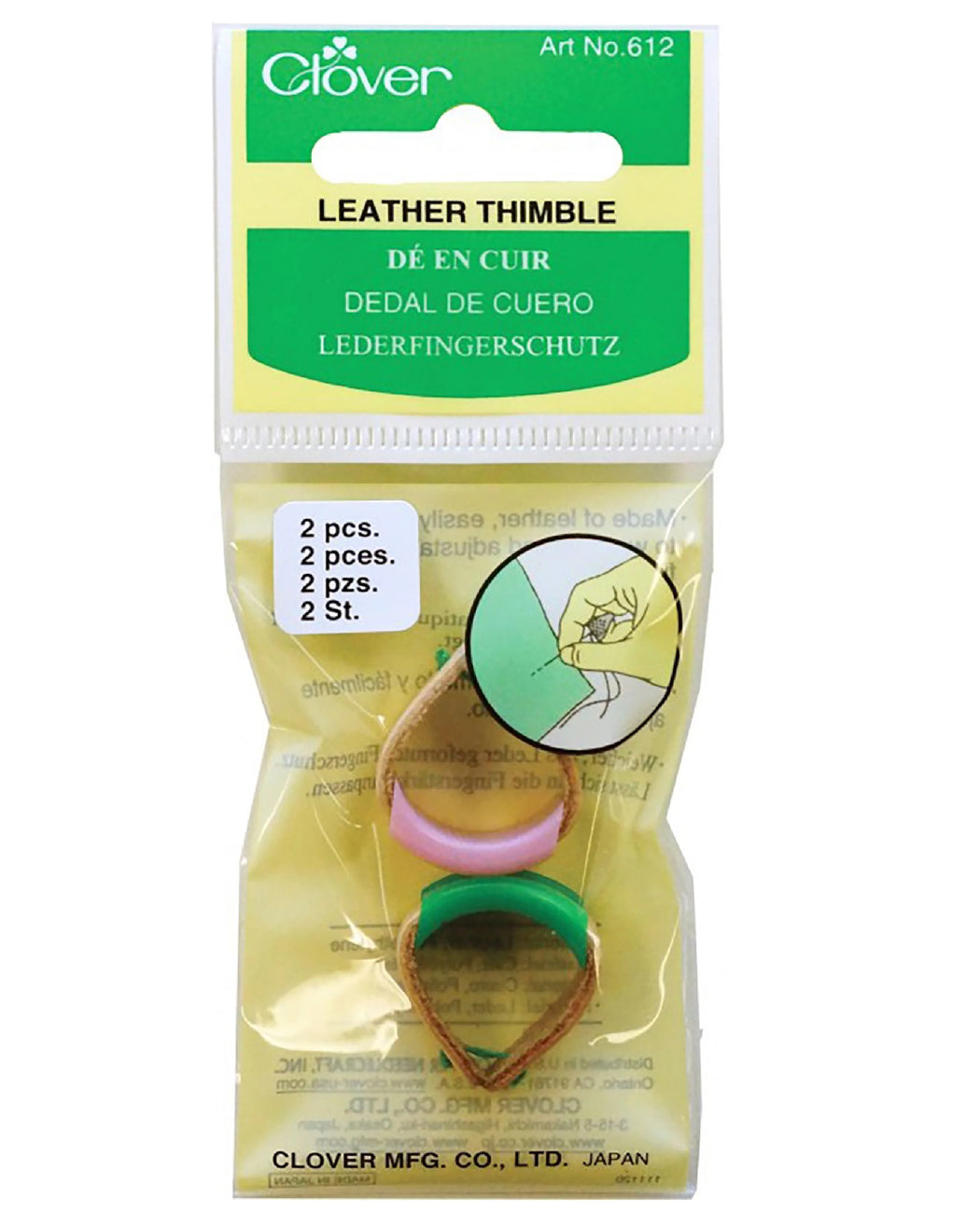 Leather Thimbles - Zipper and Thread