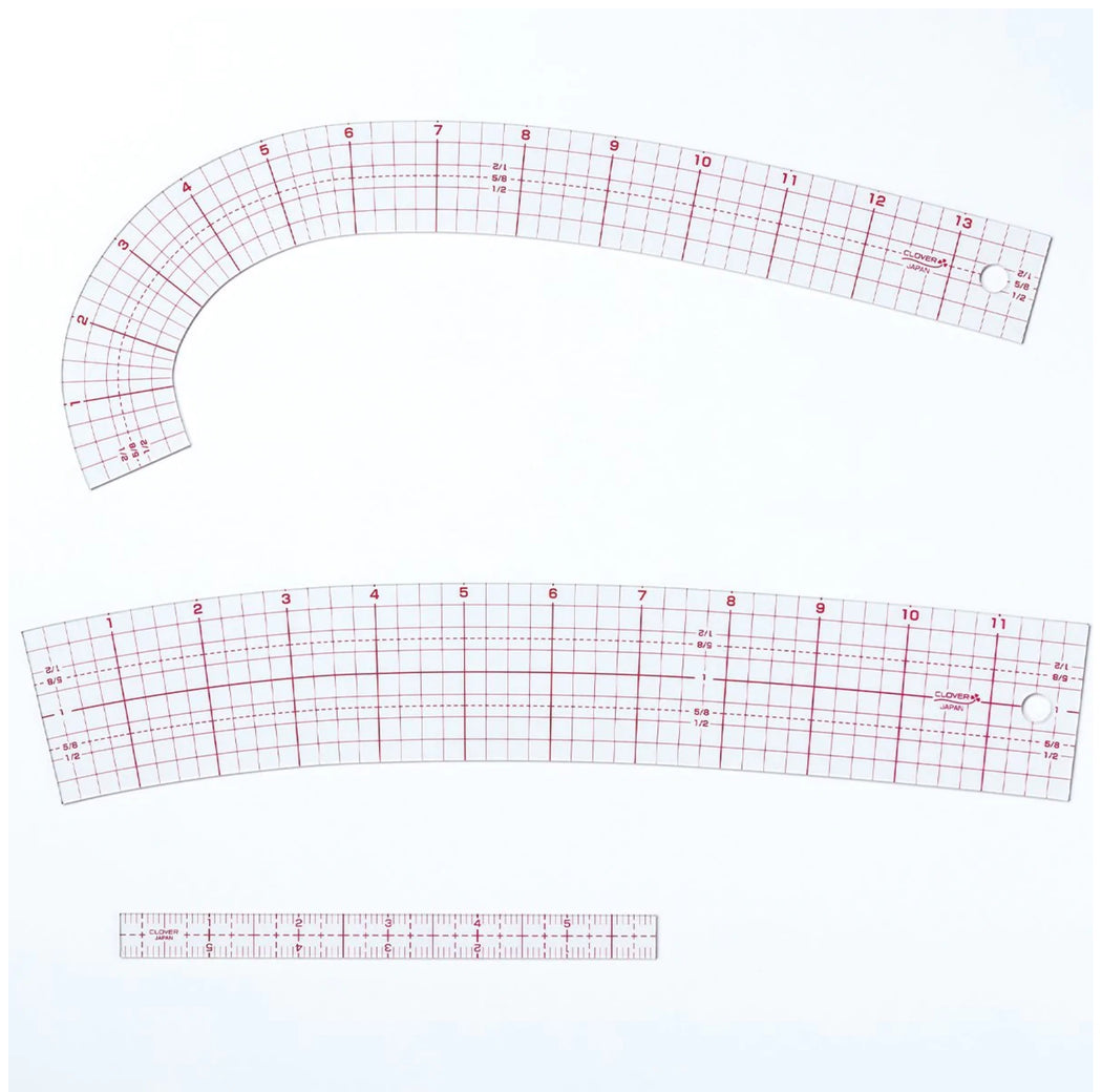 Curve Ruler with Mini Ruler - Zipper and Thread