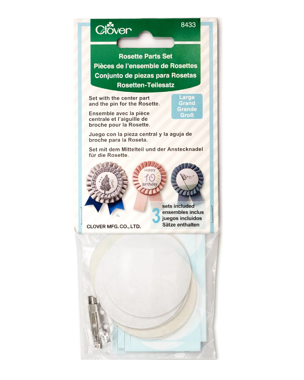 Rosette Parts Set - Zipper and Thread