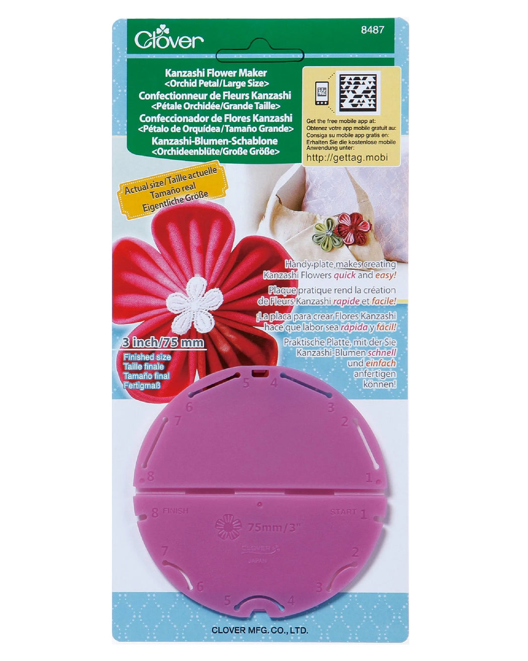 Kanzashi Flower Maker (Orchid) - Zipper and Thread