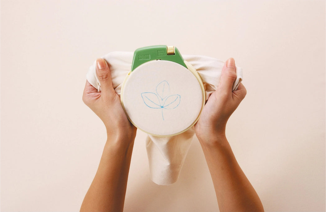 Embroidery Hoop - Zipper and Thread