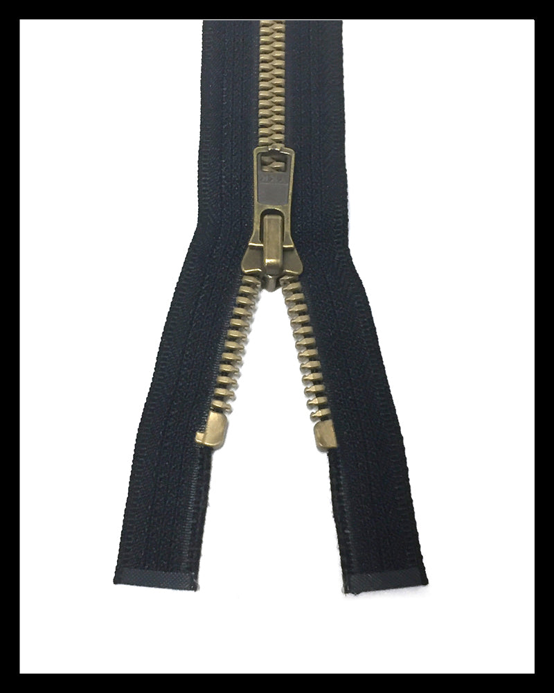 #8 Separating Metaluxe® Antique-Nickel (4"~36") - Zipper and Thread