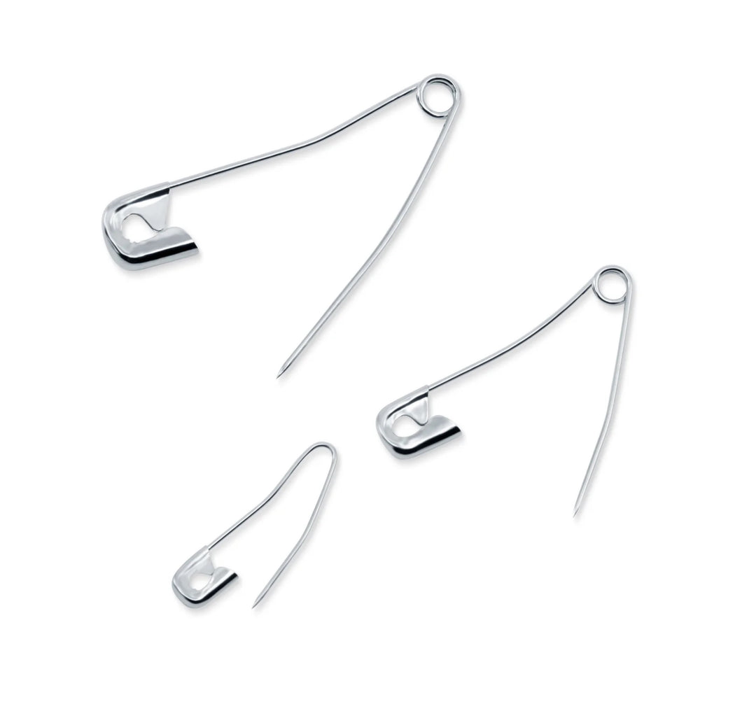 ASSORTED SAFETY PINS & STORAGE BOX - Zipper and Thread